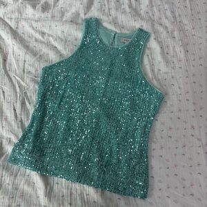 Blue Sequin Tank (XS)